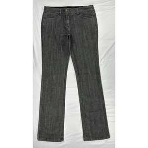Women's Theory "Emme Minnesota" Black Low-Rise Wide Flare Leg Jeans-Sz 32W/32L